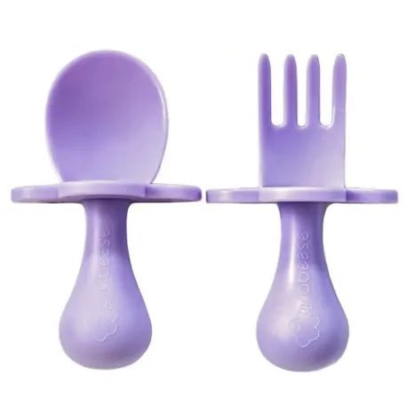 Set de couverts ergonomiques Rose - Dès 6 mois - L'ÉPICERIE DE BÉBÉ